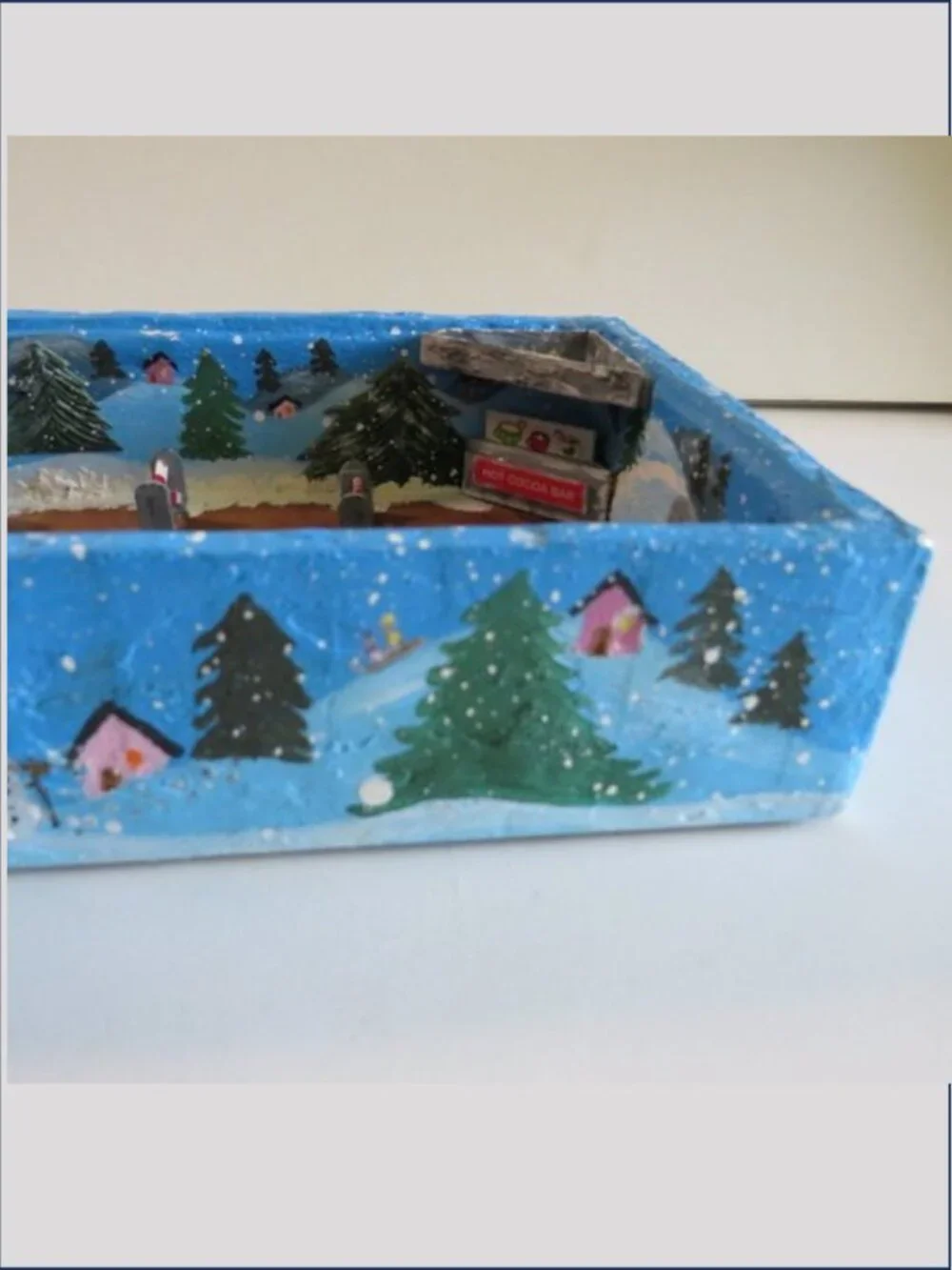 Handmade Reindeer Flight School Miniature Diorama Santa Christmas Village